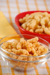 Corn snack with decoration