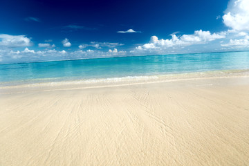 sand and Caribbean sea