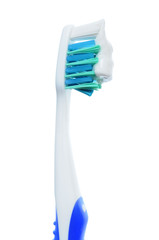 Isolated Toothbrush with paste