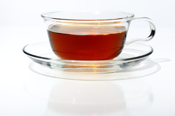 Black Tea in a glass cup