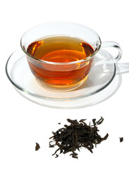 Black Tea in a glass cup