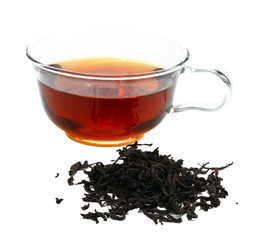 Black Tea in a glass cup