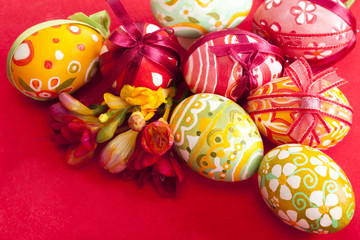 Hand painted easter eggs