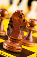 Chess concept with pieces on the board