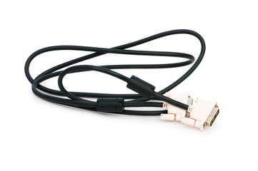 DVI cable isolated on the white background