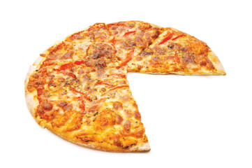 Pizza isolated on the white background
