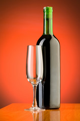 Wine concept with gradient background