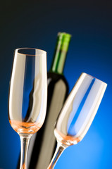 Wine concept with gradient background