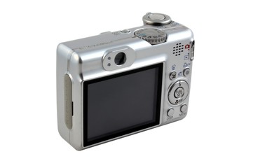 Digital camera isolated on pure white