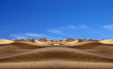 mirage et désert tunisien