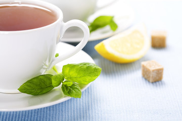 fresh herbal mint tea
