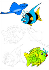 Coloring book-fish © Petr Necas