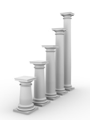 monochromic image of classic columns