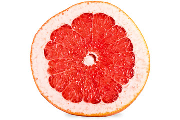 Juicy red grapefruit isolated