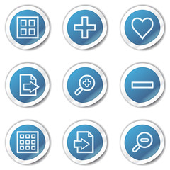 Image viewer web icons set 1, blue sticker series