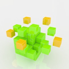 abstract colored blocks