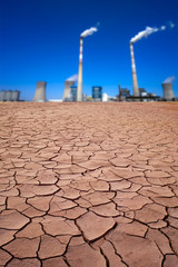 Power plant in desert