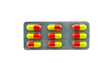 Pills in metallic blister