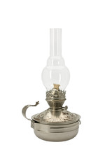 A kerosene lamp isolated on white