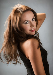 Naklejka premium portrait young woman face
