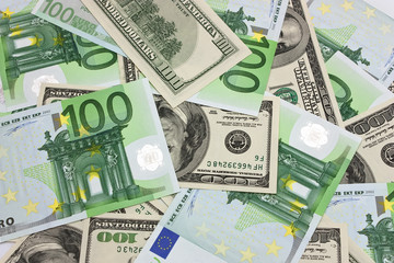 background of the euro and dollar