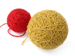 two wool skeins