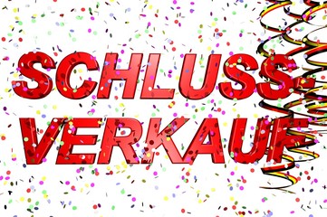 Schlußverkauf Konfetti
