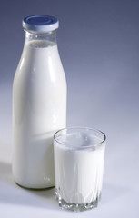 Milky still life with blue backlite