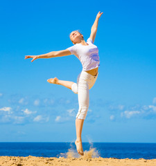 Fototapeta premium Girl summer sport