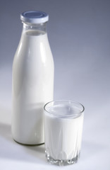 Milky still life with blue backlite