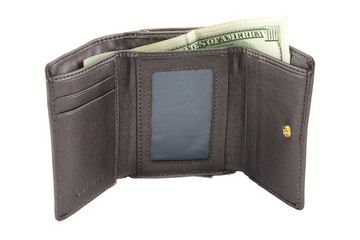 Gray leather wallet