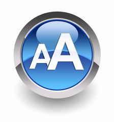 ''Text size'' glossy icon