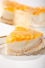 orange cheesecake.