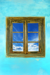 window with a sky view