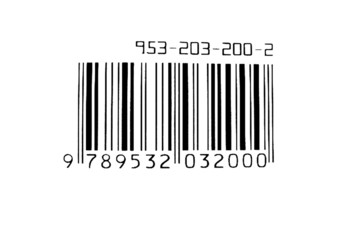 Bar code number on a white background