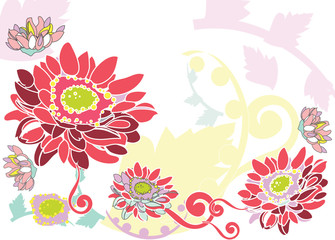 Fototapeta premium Flores border
