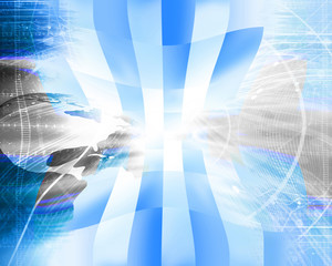 Obraz premium Digital world with empty space