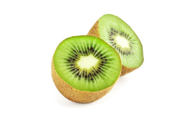 Fresh kiwi isolated on white