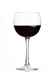 Red wine in glass.