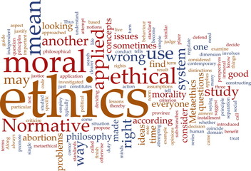 Ethics word cloud