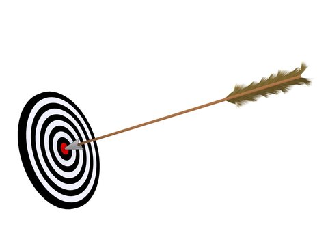 arrow strikes target