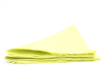 Yellow paper napkins