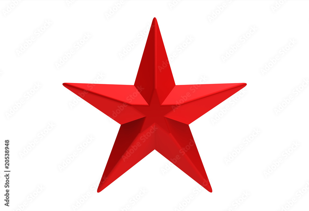 Wall mural red star