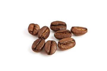 coffee beans isolated on white