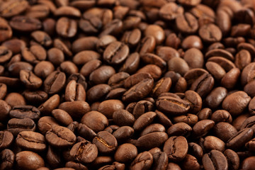 closeup coffee beans background