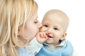 happy family - mother and baby