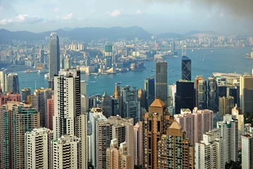 Printed roller blinds Hong-Kong China, Hong Kong cityscape from the Peak