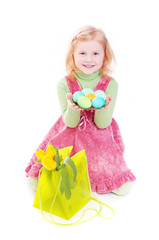 girl with easter egg