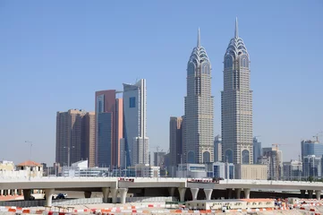 Papier Peint photo Lavable moyen-Orient Skyscrapers in Dubai City, United Arab Emirates