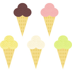 ice-cream on white background